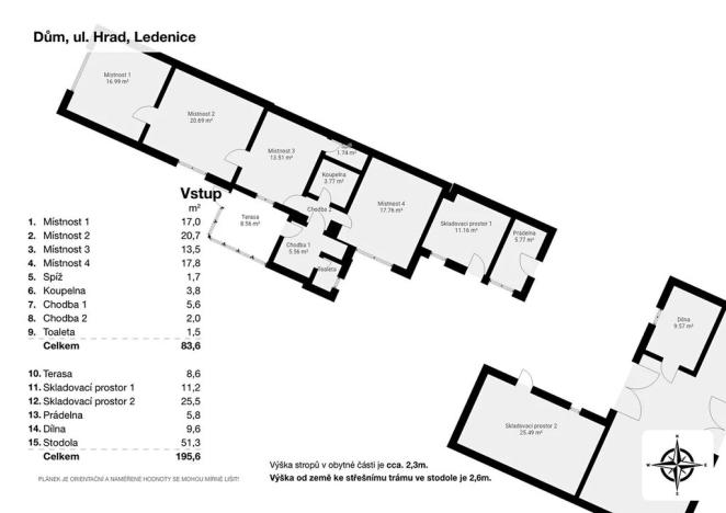 Prodej chalupy, Ledenice, Hrad, 83 m2