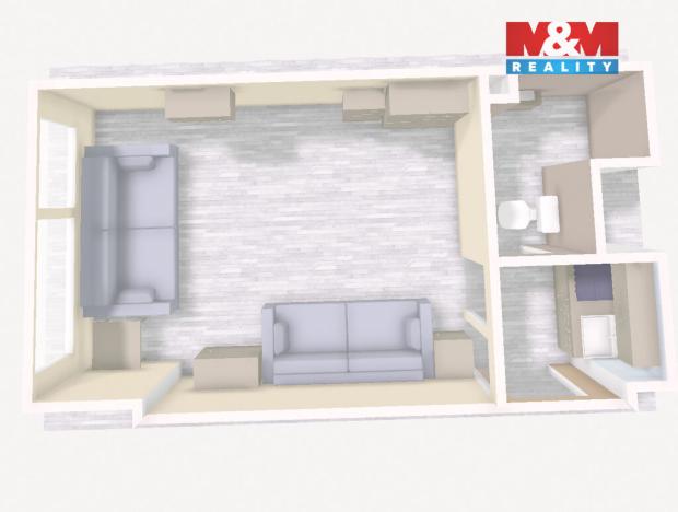 Pronájem bytu 1+kk, Praha - Vokovice, Evropská, 22 m2