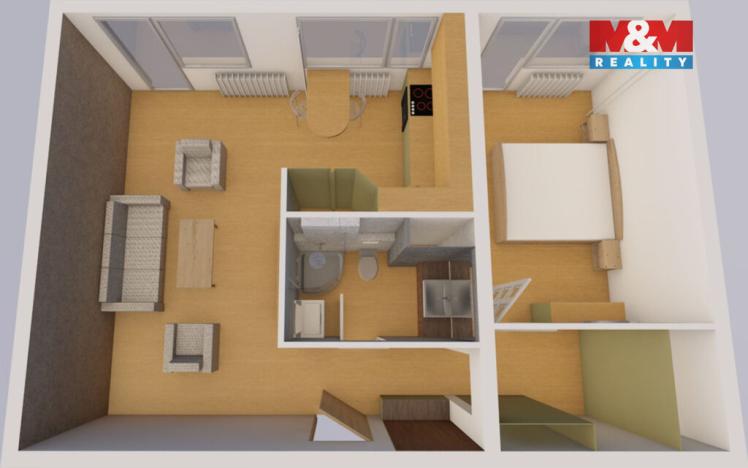 Prodej bytu 2+kk, Teplice - Trnovany, Jana Koziny, 56 m2