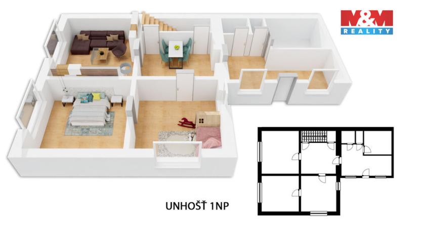 Prodej rodinného domu, Unhošť, Havlíčkova, 221 m2