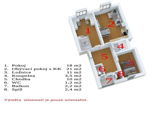 Prodej bytu 3+kk, Prostějov, Palackého, 70 m2