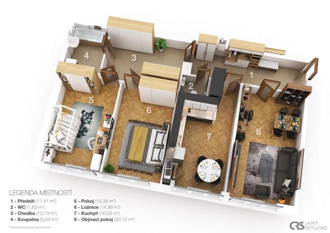 Prodej bytu 3+1, Praha - Braník, Školní, 97 m2