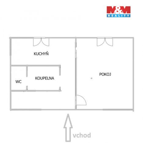 Pronájem bytu 1+1, Kostelec nad Orlicí, Frošova, 35 m2