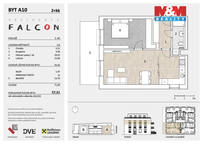 Prodej bytu 2+kk, Mělník, Sokolská, 57 m2