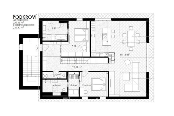 Pronájem bytu 5+kk, Hradec Králové, Heřmanova, 220 m2