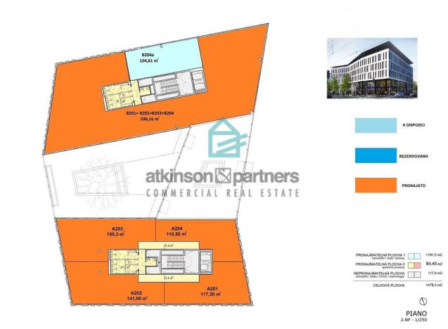 Pronájem kanceláře, České Budějovice - České Budějovice 7, Lidická tř., 3300 m2
