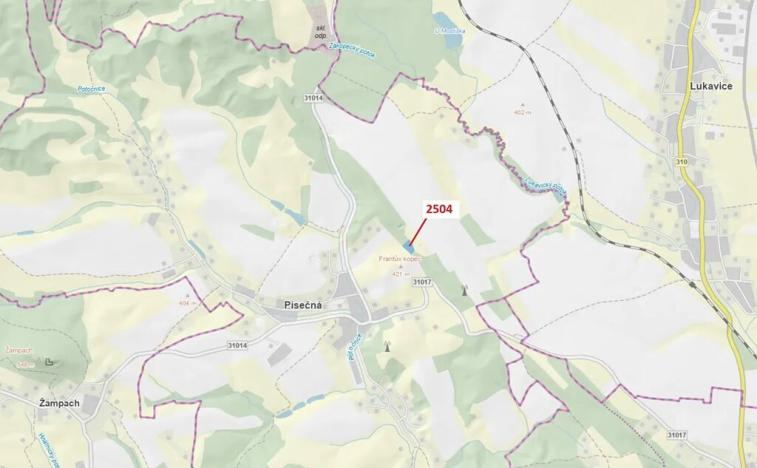 Dražba lesa, Písečná, 3497 m2