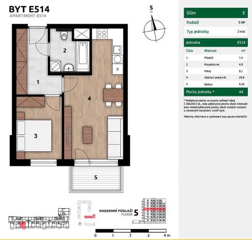 Pronájem bytu 2+kk, Praha - Hostivař, U továren, 42 m2