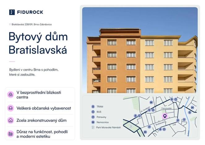 Prodej bytu 1+kk, Brno, Bratislavská, 32 m2