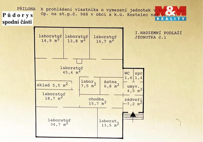 Prodej výrobních prostor, Kostelec nad Orlicí, Mánesova, 207 m2