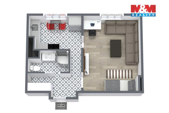 Prodej bytu 1+1, Habartov, Gagarinova, 36 m2