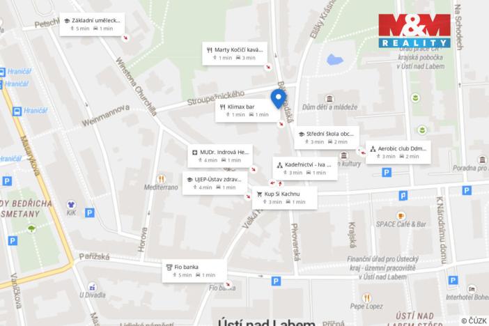 Pronájem bytu 1+1, Ústí nad Labem - Ústí nad Labem-centrum, Bělehradská, 31 m2