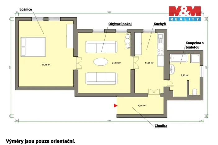 Prodej bytu 2+1, Mariánské Lázně, Chebská, 78 m2