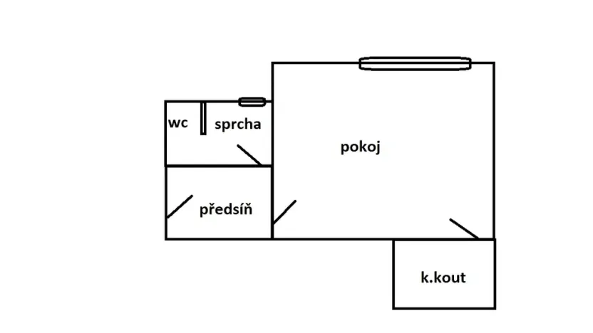 Pronájem bytu 1+kk, Teplice, Alejní, 31 m2