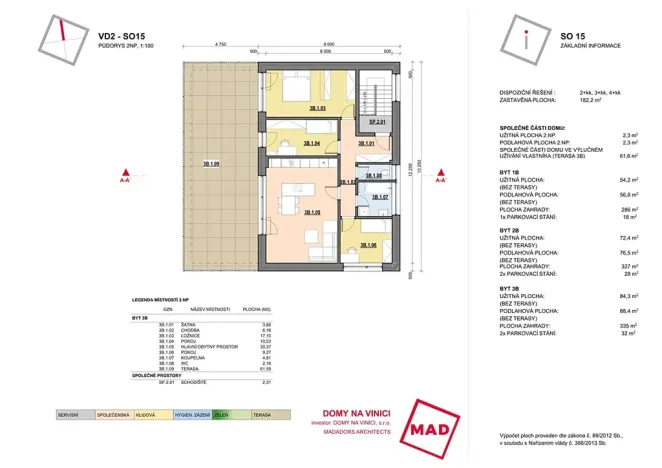 Prodej bytu 3+kk, Němčičky, 77 m2