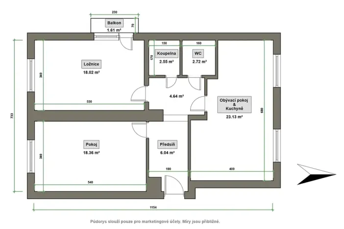 Pronájem bytu 3+1, Zlín, třída Tomáše Bati, 76 m2