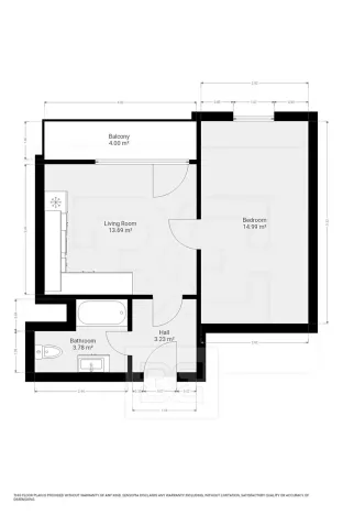 Pronájem bytu 2+kk, Liberec, Česká, 40 m2