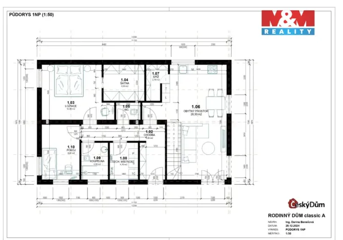 Prodej rodinného domu, Břasy, 75 m2