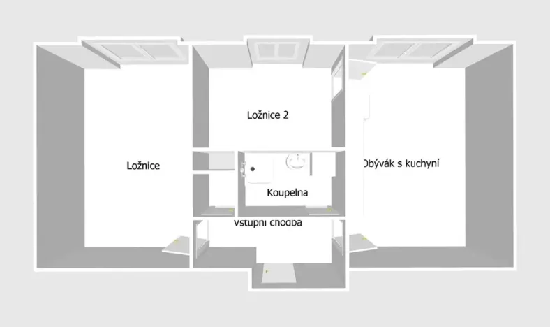 Pronájem bytu 3+kk, Most, Josefa Skupy, 51 m2