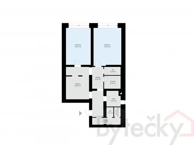 Pronájem ordinace, Praha - Smíchov, Stroupežnického, 84 m2