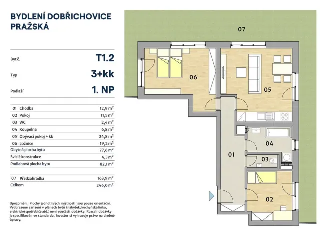 Prodej bytu 3+kk, Dobřichovice, Souběžná, 246 m2