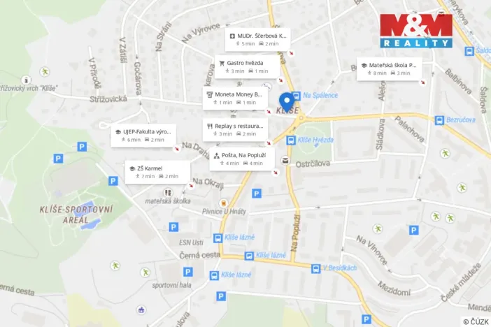 Pronájem bytu 3+1, Ústí nad Labem - Klíše, 60 m2