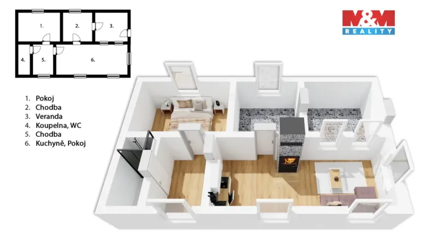 Prodej chaty, Nižbor - Stradonice, 45 m2