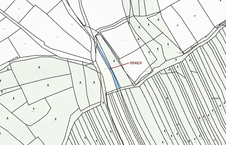 Dražba pozemku, Bojkovice, 537 m2