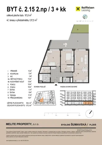 Prodej bytu 3+kk, Plzeň, 97 m2