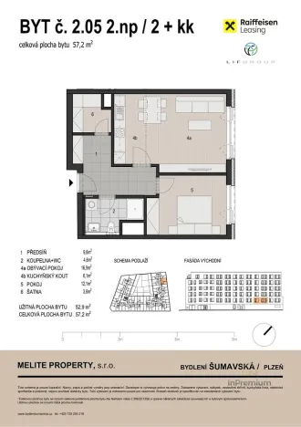 Prodej bytu 2+kk, Plzeň, 57 m2