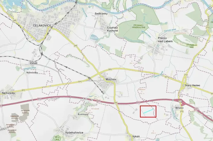 Prodej pole, Mochov, 11556 m2