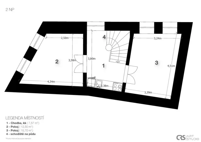 Prodej rodinného domu, Praha - Vršovice, Na stráni, 71 m2