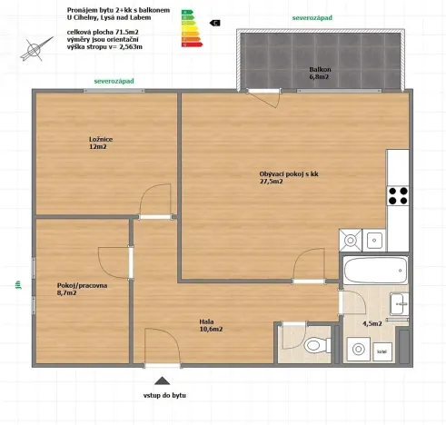 Pronájem bytu 3+kk, Lysá nad Labem, U Cihelny, 65 m2