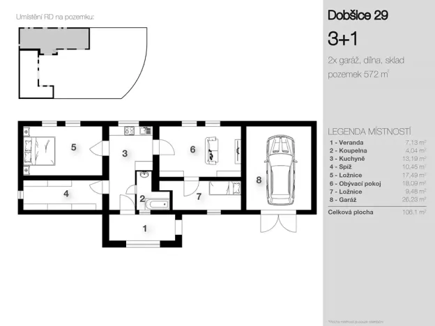 Prodej rodinného domu, Dobšice, 180 m2