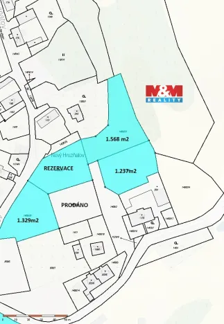 Prodej pozemku pro bydlení, Cheb, Nový Hrozňatov, 1237 m2