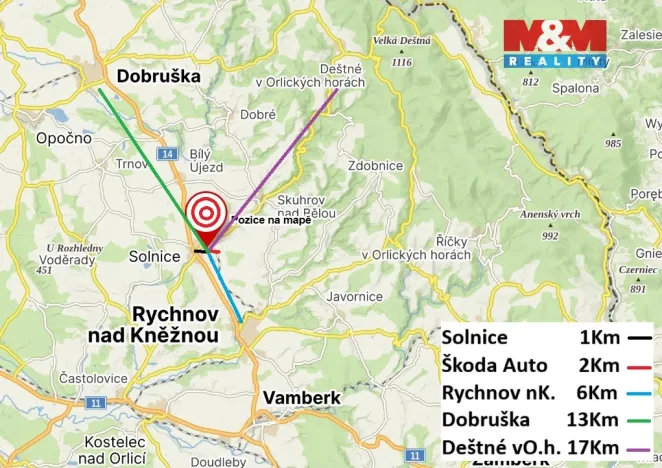 Prodej pozemku pro bydlení, Kvasiny, 14571 m2