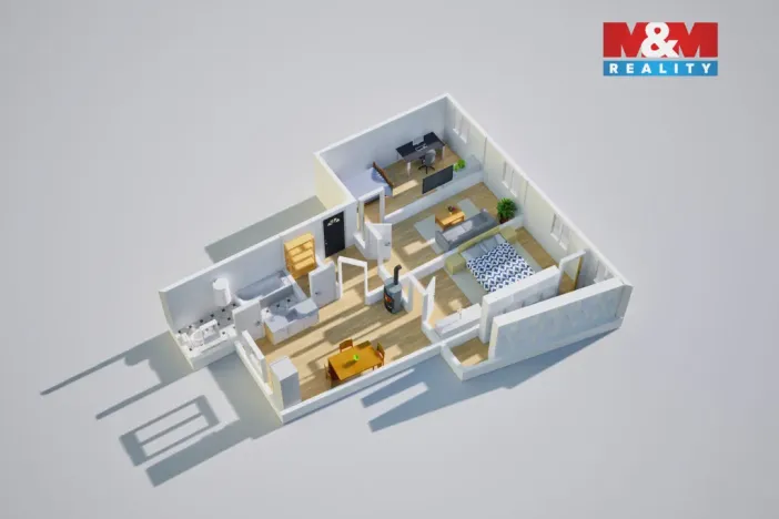 Prodej bytu 3+1, Trmice - Koštov, 67 m2