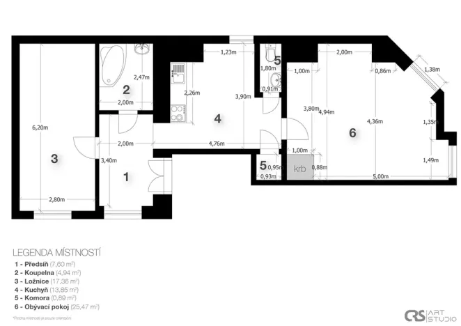 Prodej bytu 2+1, Praha - Staré Město, Náprstkova, 73 m2