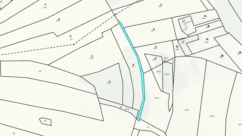 Dražba pozemku, Věšín, 293 m2