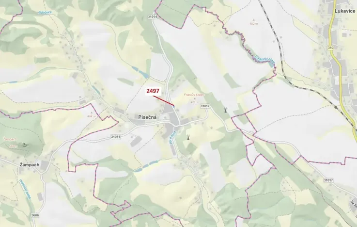 Dražba lesa, Písečná, 797 m2