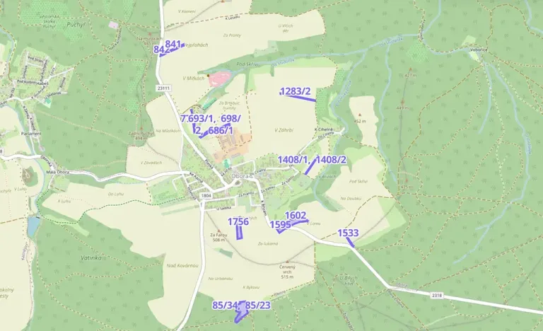 Prodej louky, Obora, 40844 m2