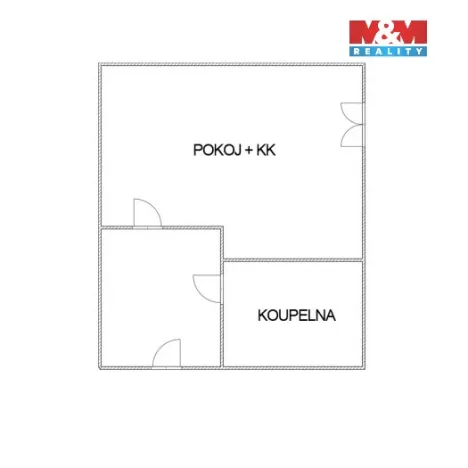 Pronájem bytu 1+kk, Klášterec nad Ohří - Miřetice u Klášterce nad Ohří, Pod Stadionem, 27 m2