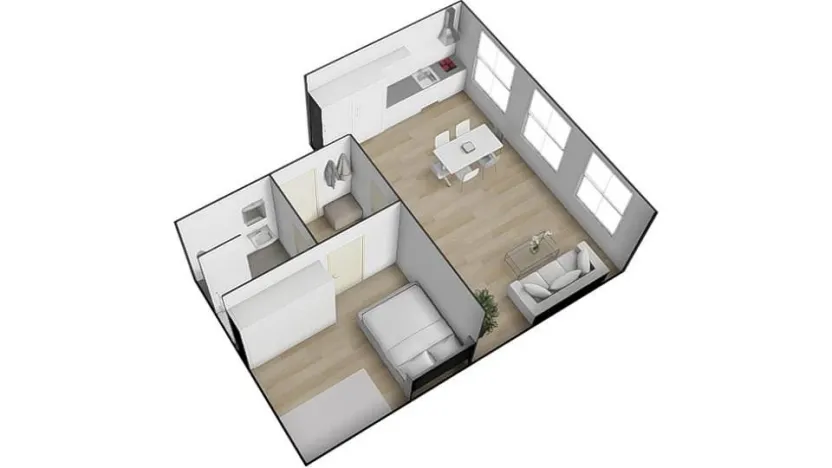 Pronájem bytu 2+kk, Rostěnice-Zvonovice - Rostěnice, 53 m2