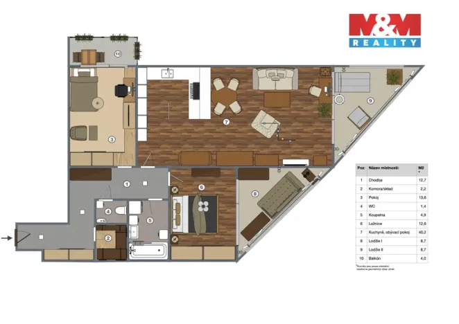 Prodej bytu 3+kk, Praha - Horní Měcholupy, Mantovská, 90 m2