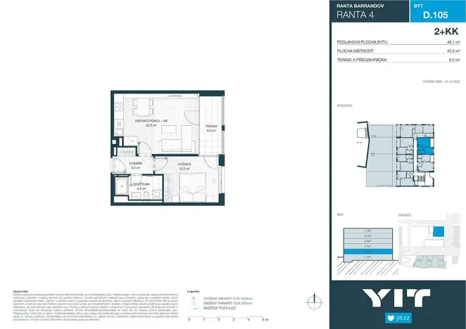 Prodej bytu 2+kk, Praha - Hlubočepy, Wassermannova, 43 m2