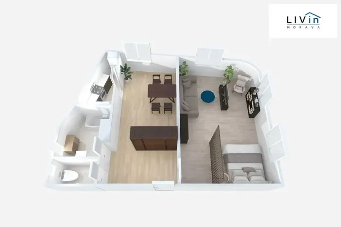 Pronájem bytu 2+1, Olomouc, Husitská, 55 m2