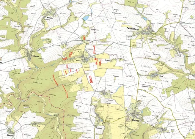 Prodej podílu pole, Slabce, 28001 m2