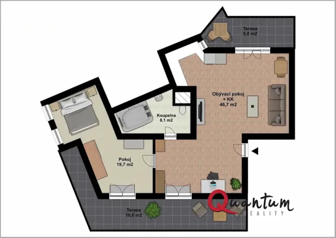 Pronájem bytu 2+kk, Praha - Zbraslav, Jaromíra Vejvody, 75 m2