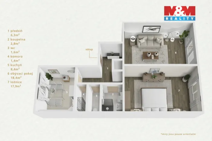 Prodej bytu 2+1, Karlovy Vary, K. Čapka, 55 m2