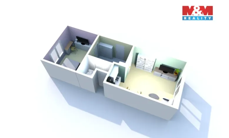 Prodej bytu 2+kk, Děčín - Děčín V-Rozbělesy, Závodní, 42 m2